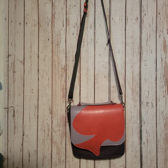 Spade Handmade Leather Crossbody Bag - Picture 1 of 9